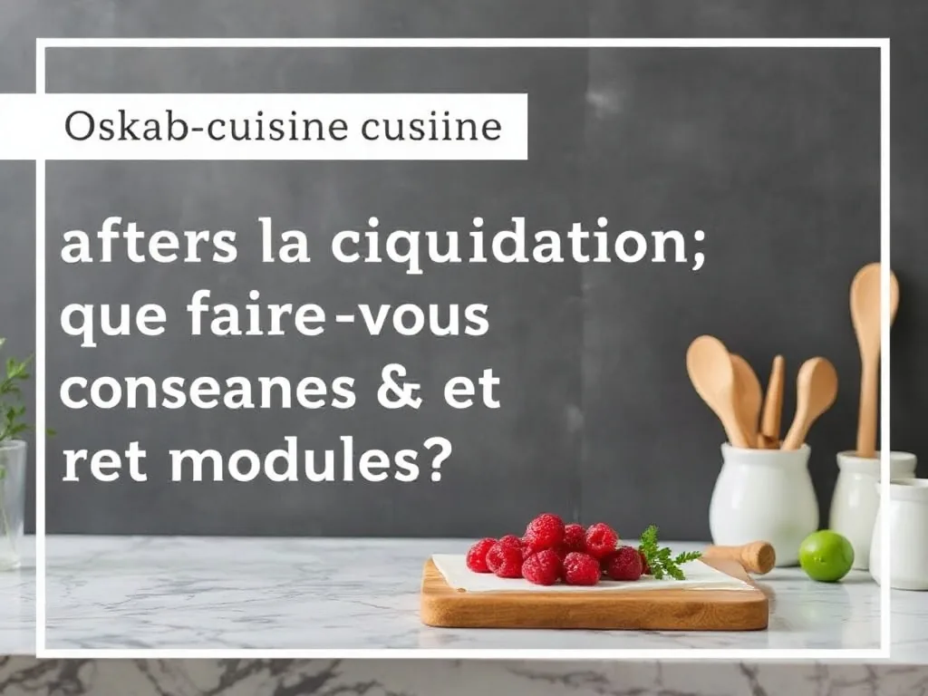 Oskab cuisine : après la liquidation, que faire de vos commandes et de vos modules ?